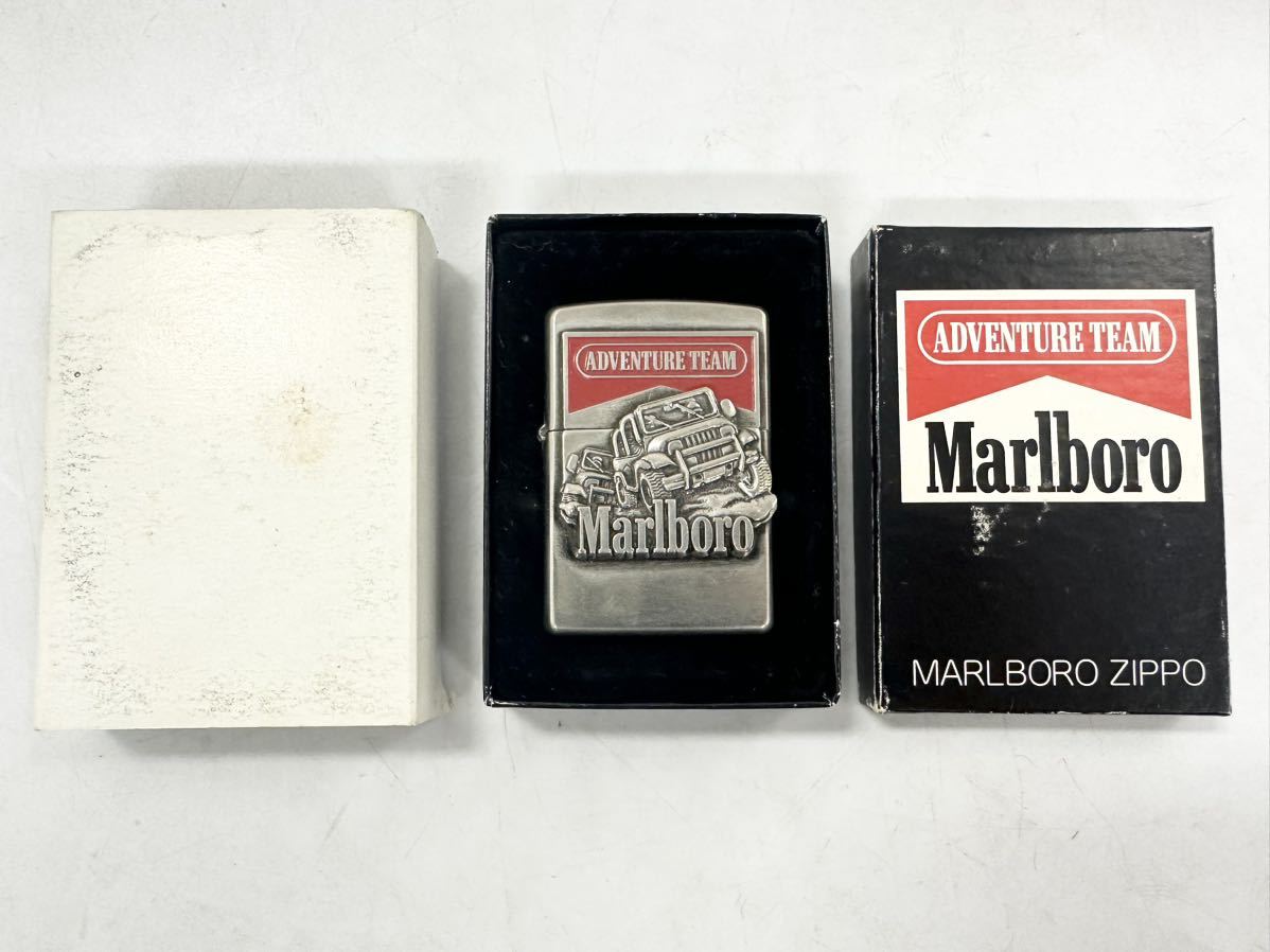 【2A7】 1円スタート ZIPPO / K XⅢ ジッポー Marlboro ADVENTURE TEAM マルボロ アドベンチャーチーム 火花確認済み メタル貼り 喫煙具 _画像1