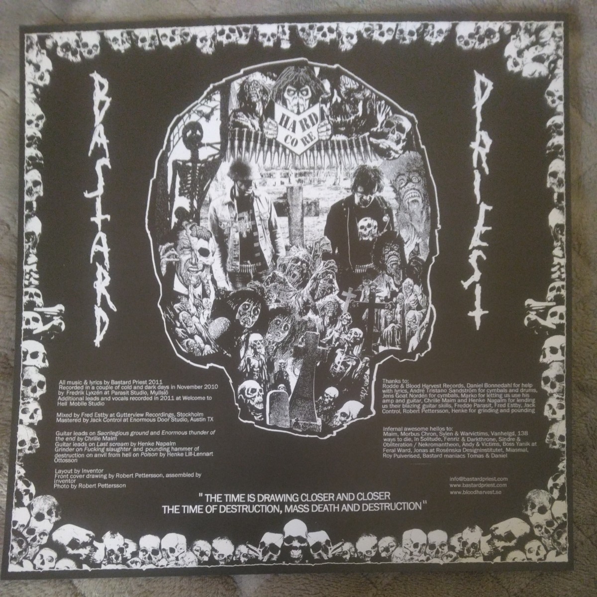 BASTARD PRIEST/GHOULS OF THE ENDLESS NIGHT LP オリジナル盤 デスメタルクラスト gism zouo hellbastard effigy hellshock_画像3