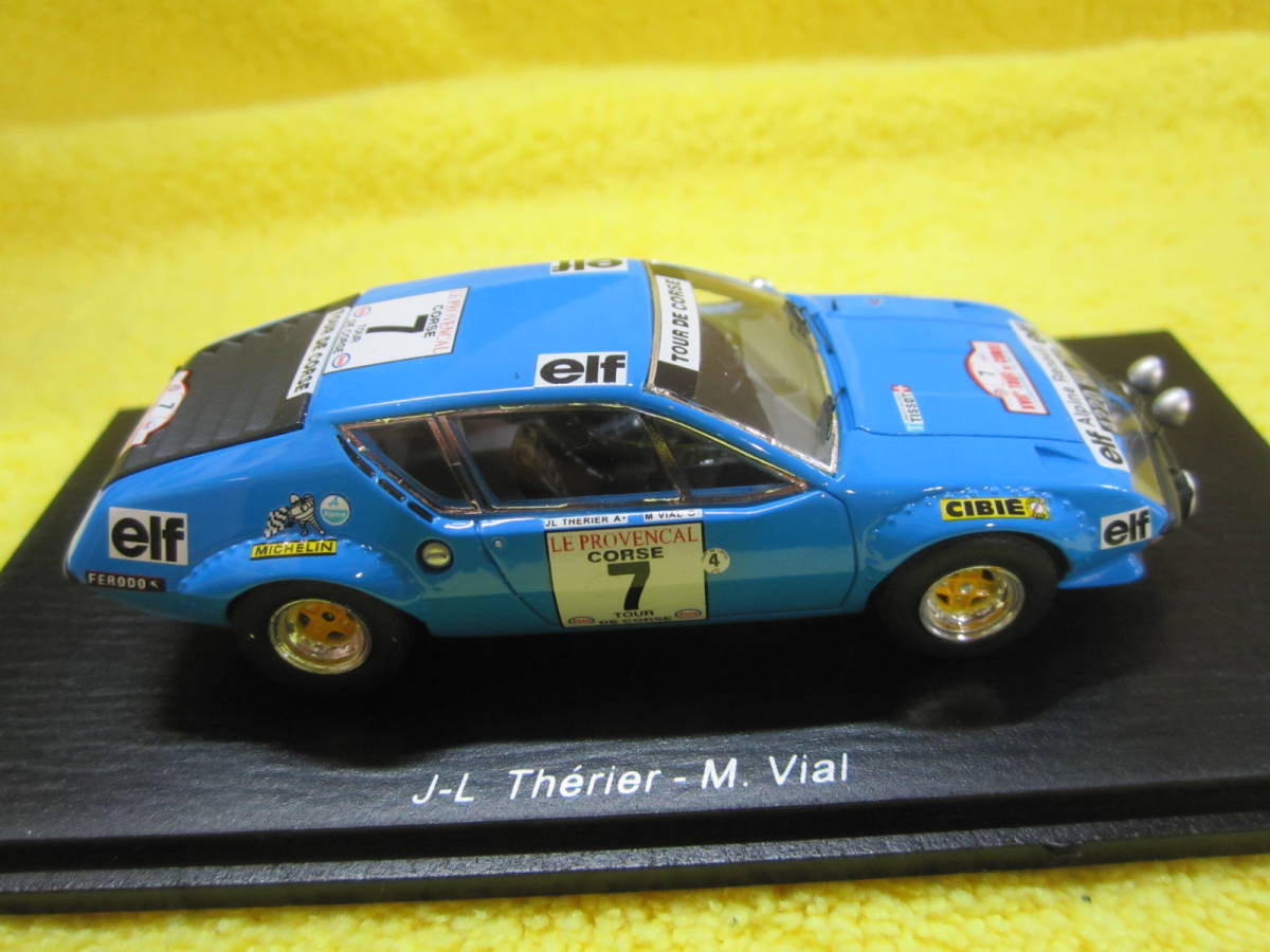 Spark S5478 1/43 Alpine A310 #7 3rd Tour de Corse 1974 J-L.Therier M.Vial（アルピーヌ ツール・ド・コルス_画像6