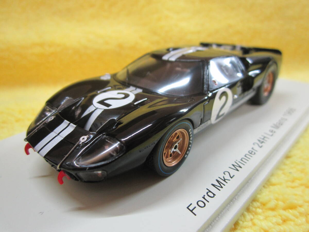 Spark 43LM66 1/43 Ford Mk2 #2 Winner Le Mans 1966 B.McLaren C.Amon（ル・マン フォードVSフェラーリ GT40_画像2