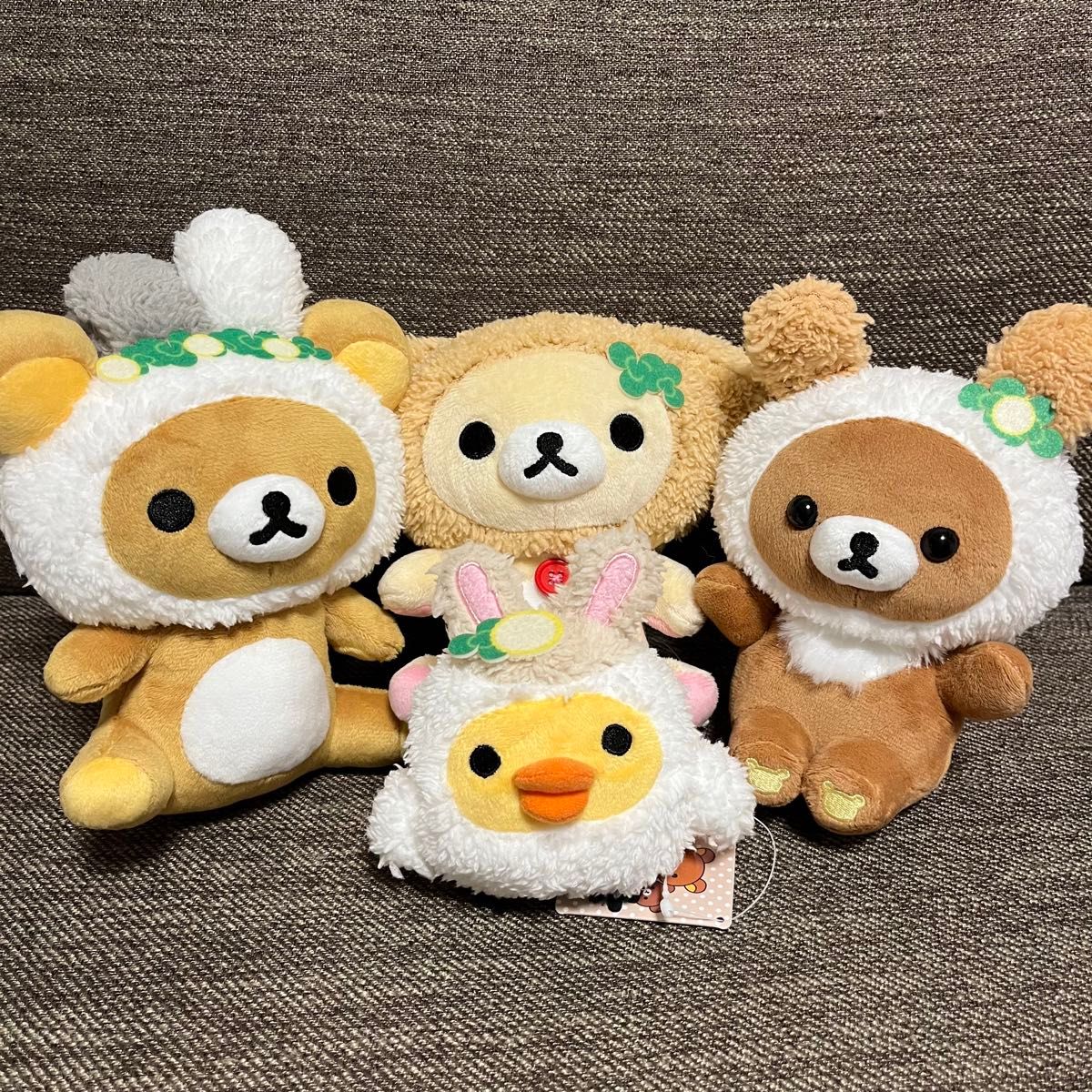 リラックマ クローバーうさぎ ぬいぐるみ 全4種 コンプリート リラックマ クローバーうさぎ ぬいぐるみ 全4種 コンプリート