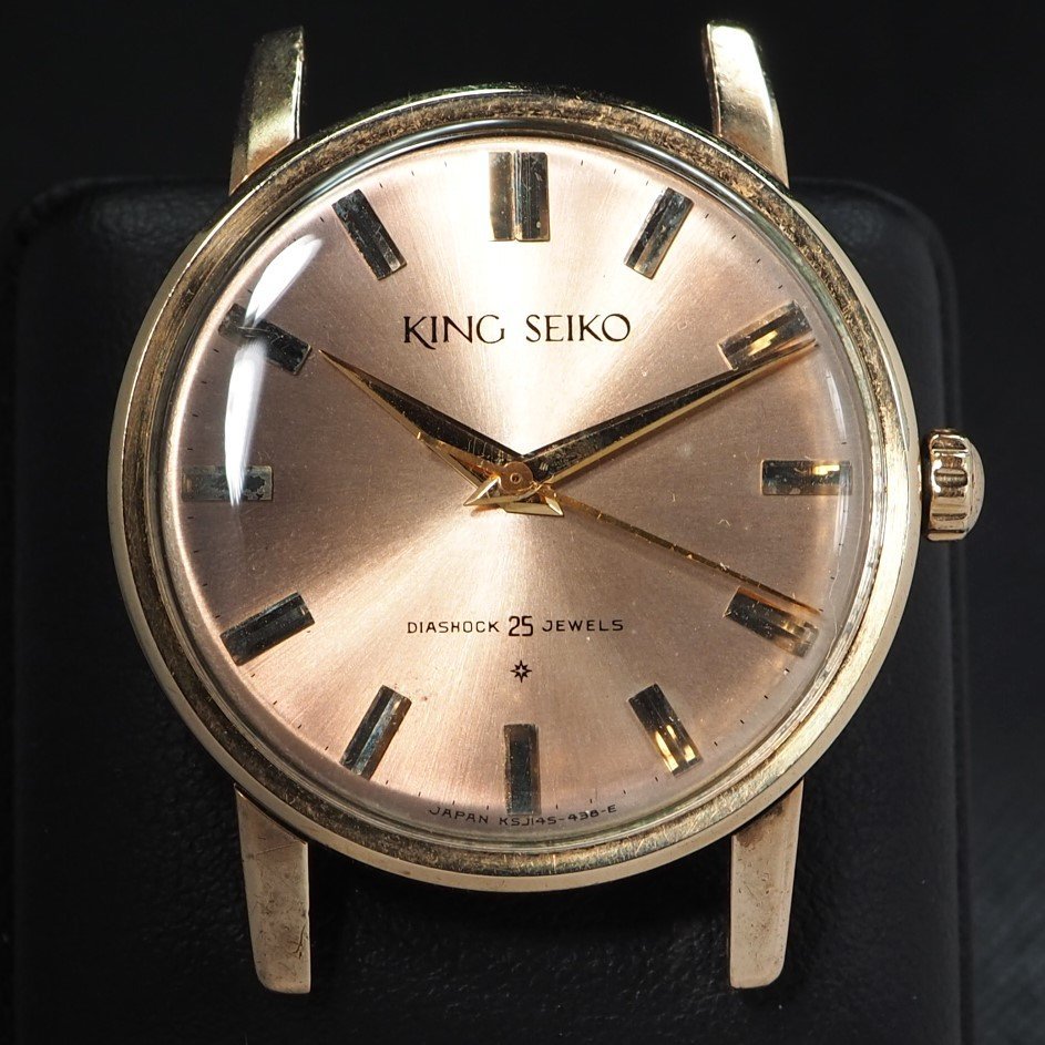 KING SEIKO KS キングセイコー J14102E ファースト GP 手巻き アンティーク バーインデックス メンズ 腕時計 本体のみ「23086」_画像3
