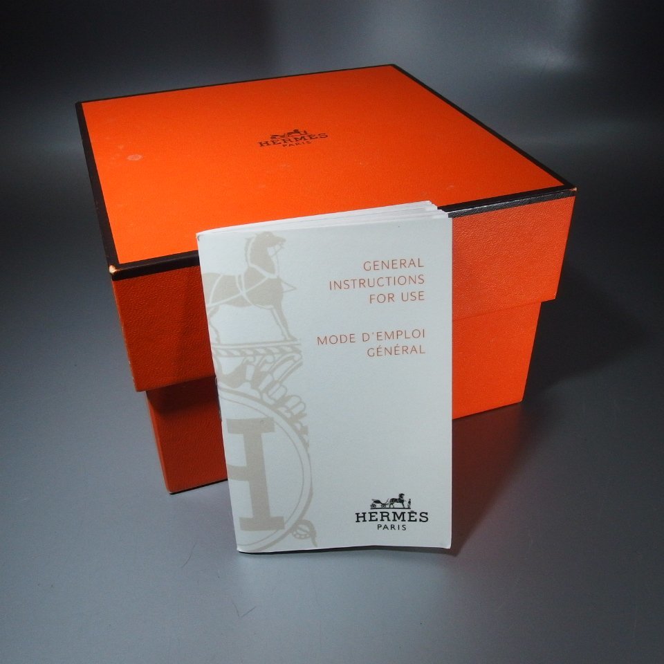 HERMES エルメス 純正BOX 空箱 枕付き フエルト貼り 取扱説明書 ギャラなし オレンジ 「HE003」の画像3