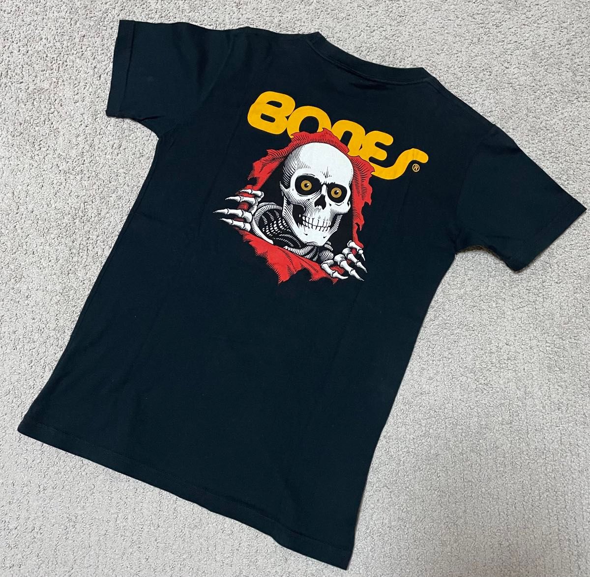 新品 復刻 POWELL パウエル BONES覗きボーンズTシャツ 黒 XL