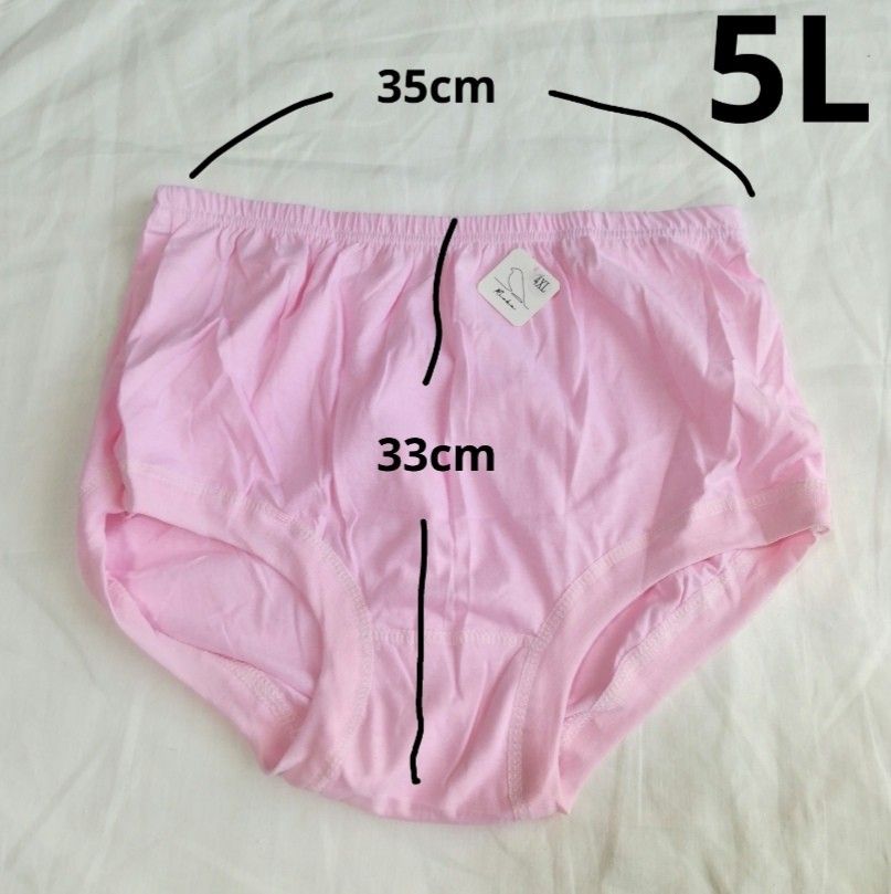 (C792)【5L4枚】コットン 深履き レディース ショーツ 大きいサイズ パンツ インナー 綿混