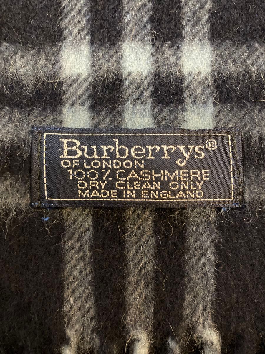 カシミヤ100%ノバチェックBurberryバーバリーマフラー　カシミアストール