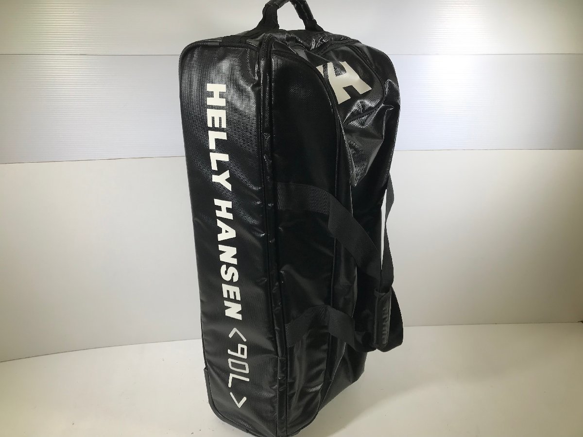 HELLY HANSEN ヘリーハンセン キャリーバッグ クラシックダッフルトロリー 90L ブラック キャリーケース 大型バッグ メンズ ユーズド_画像3