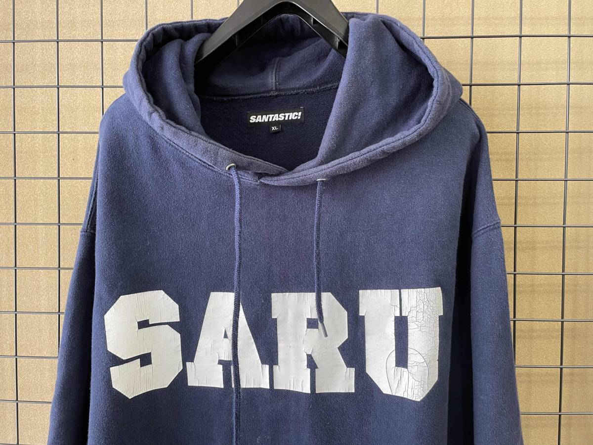 【SANTASTIC!/サンタスティック】SARU Print Sweatshirt Hoodie Parka sizeXL NAVY プリント スウェットシャツ パーカー フーディー_画像2