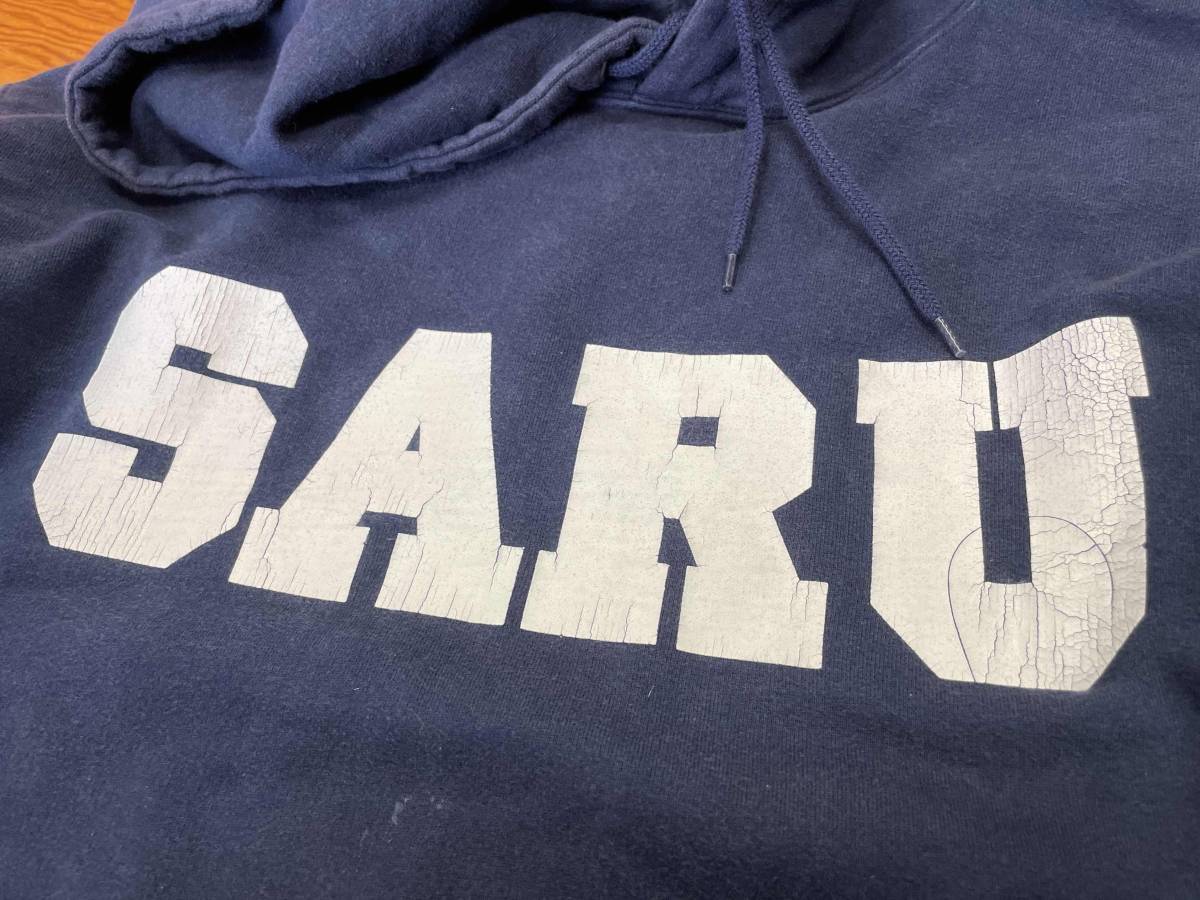 【SANTASTIC!/サンタスティック】SARU Print Sweatshirt Hoodie Parka sizeXL NAVY プリント スウェットシャツ パーカー フーディー_画像5