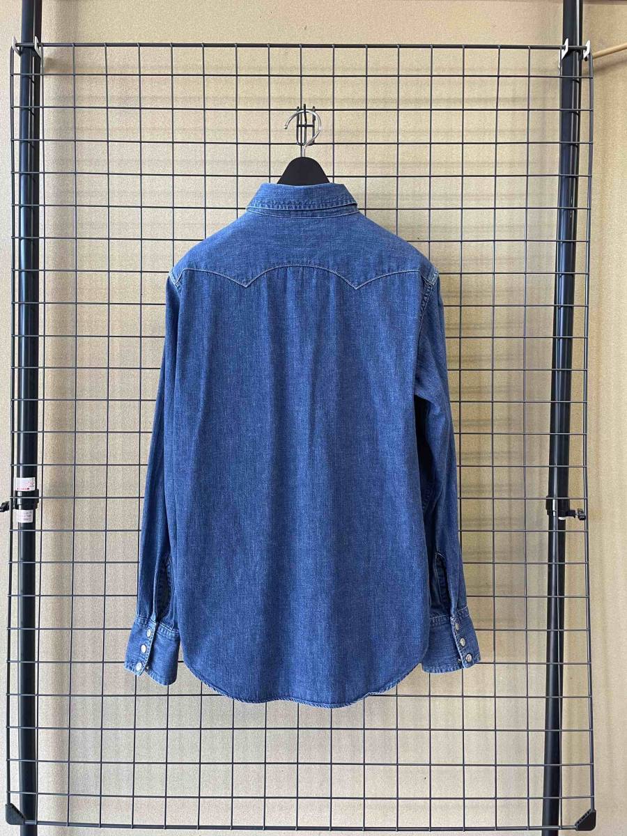 【orSlow/オアスロウ】Denim Western Shirt size1 MADE IN JAPAN デニム ウエスタンシャツ スナップボタン コットン インディゴ_画像4