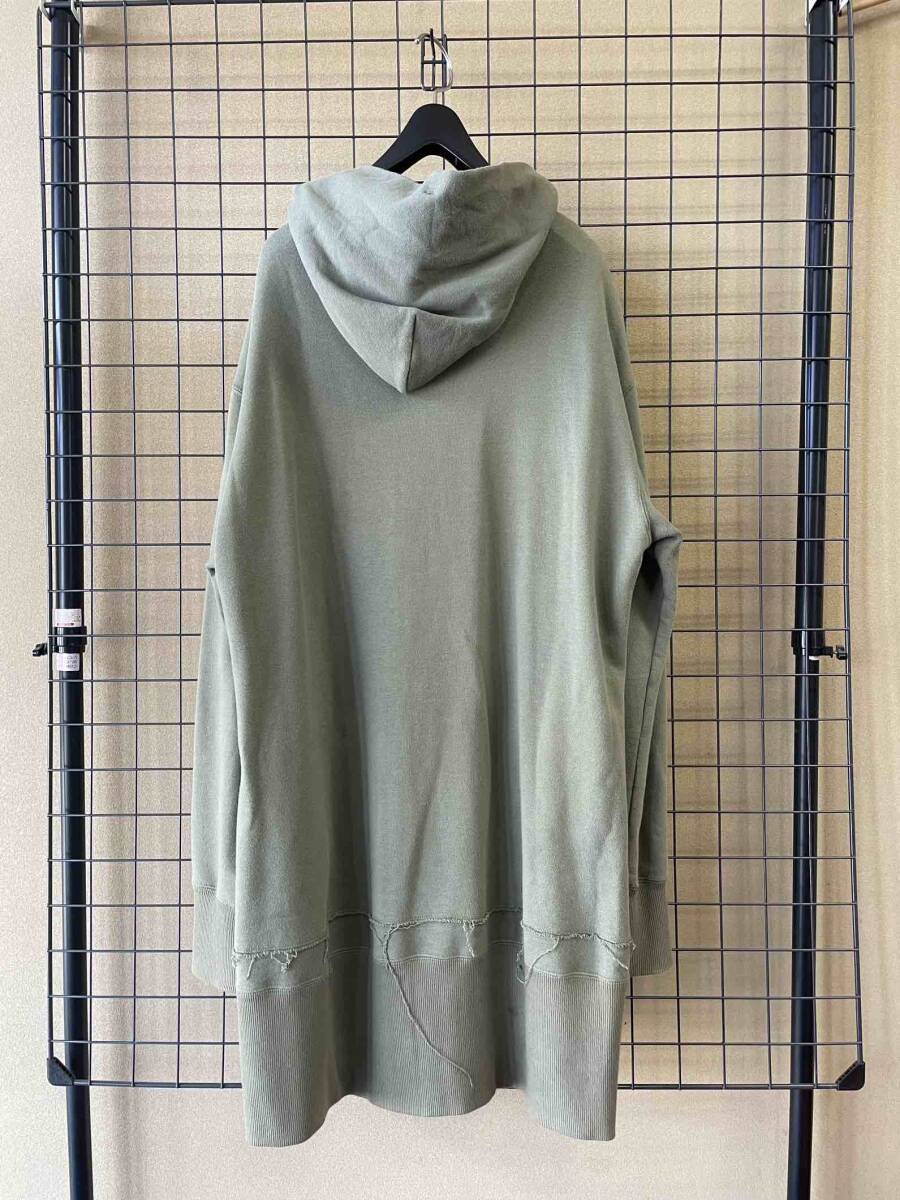 【Azuma./アズマ】Lace Up & Zip Up Long Sweta Hoodie Parka レースアップ&ジップアップ ロング丈 スウェット パーカー フーディー_画像5