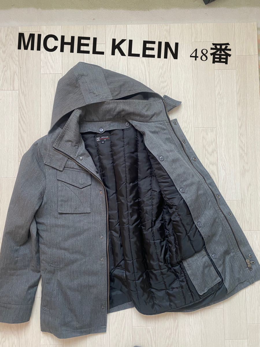 MK MICHEL KLEIN cotton inside jacket gray 48 number liner 