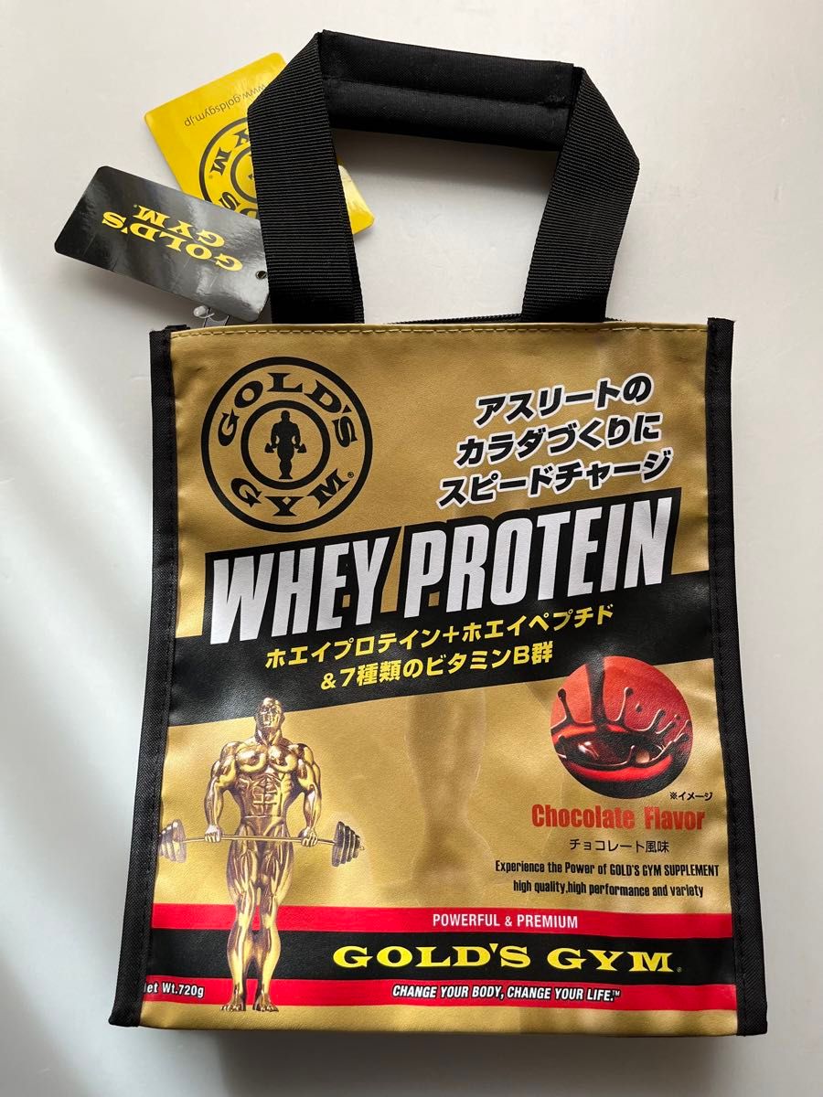 ゴールドジム しまむら　コラボ　トートバッグ チョコレート風味柄　新品未使用　タグ付き GOLDGYM