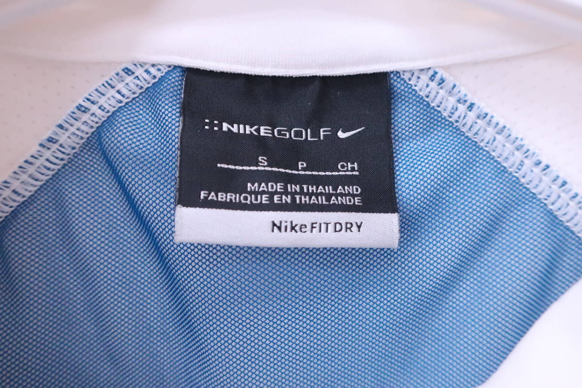 【感謝セール】【美品】NIKE GOLF(ナイキゴルフ) ハーフジップシャツ 白 メンズ S/P ゴルフウェア 2203-0207 中古_画像4