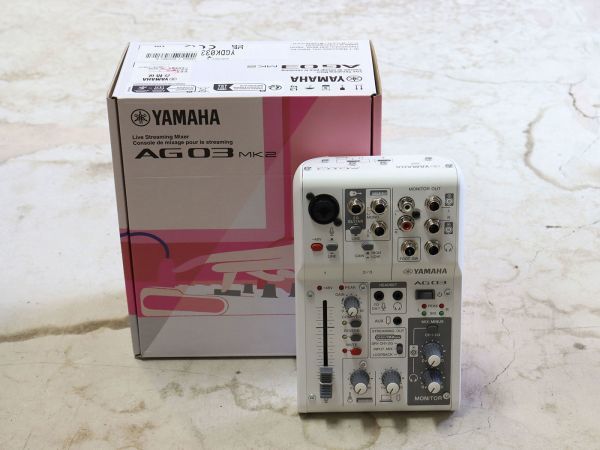 【中古】YAMAHA AG03MK2 3ch ウェブキャスティングミキサー ホワイト 【2024010000070】_画像1