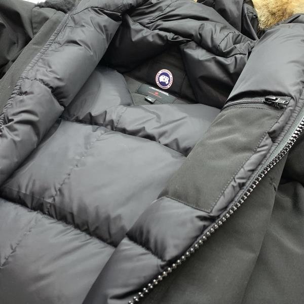 CANADA GOOSE カナダグース 3438J ジャスパーパーカー コヨーテファー ダウンジャケット サイズM/M 黒 ブラック メンズ 管理RY24000605_画像7