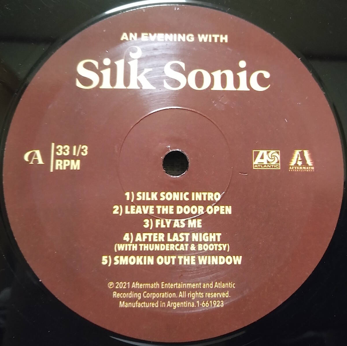 試聴 LP シュリンク付き SILK SONIC / AN EVENING WITH □Bruno Mars Anderson Paak ブルーノ・マーズ シルク・ソニック_画像4