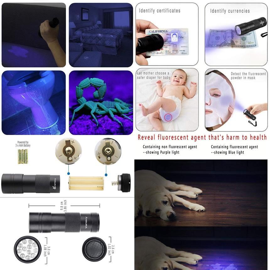 12LED ультрафиолетовые лучи черный свет UV свет ультрафиолетовые лучи свет resin для лечение свет глаз - видно нет загрязнения . меры .12BLACKLL