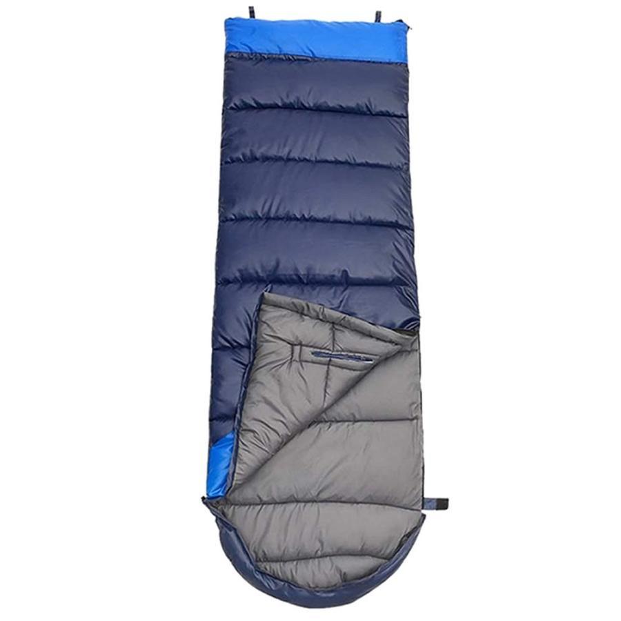 寝袋 シュラフ ブルー コンパクト 手伸ばし 右開きタイプ 封筒型 1.05kg 220cm 1人用 丸洗い 連結可能 収納 TENOBASHE-BL-MI_画像9