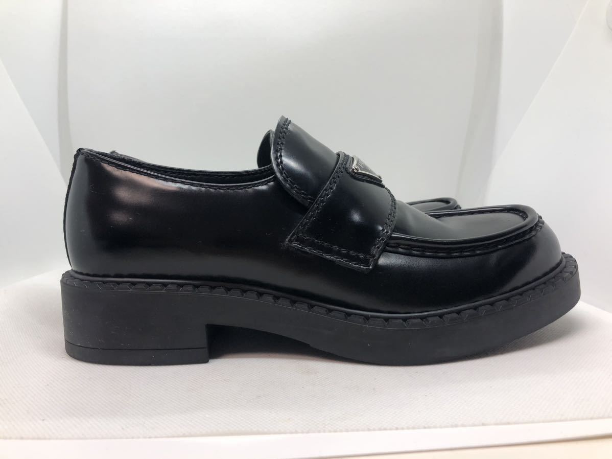 【1円スタート】【未使用品】PRADA プラダ トライアングルロゴ　ローファー 黒 サイズ6 24.0㎝〜24.5㎝　ウィメンズ_画像4