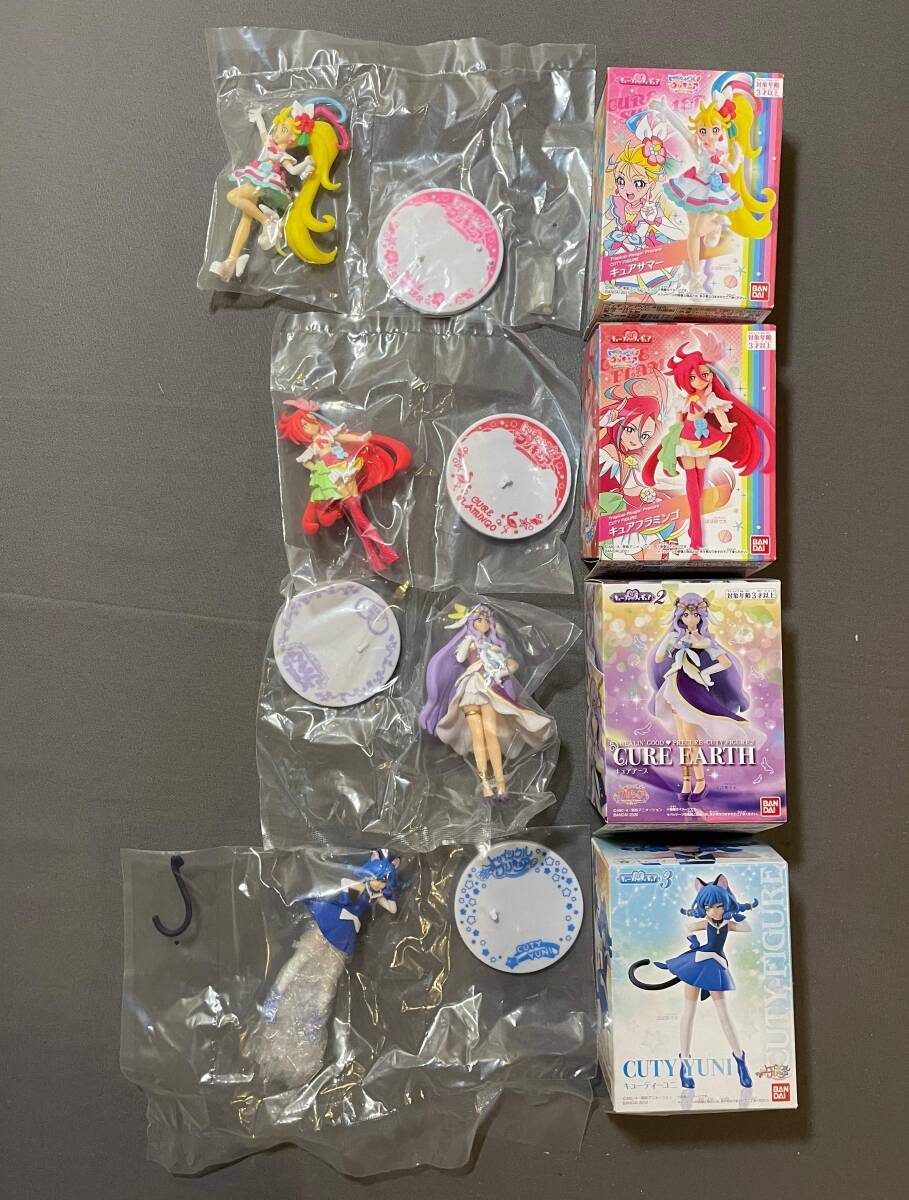 206/古いフィギュア★バンダイ　プリキュアキューティフィギュアほか　19点まとめて　食玩★_ナイロン袋未開封です。