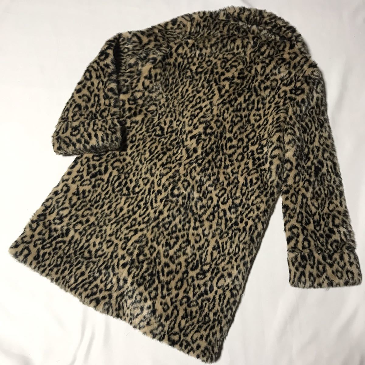 新品 22AW グラフィックレオパードコート 定価27.5万 2way XS 即決 y2k グランジ 平成ギャル レオパード ファー コート