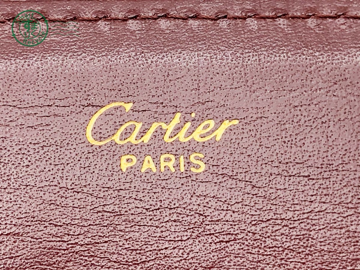 2402331958　▽ Cartier カルティエ マストライン レザー クラッチバッグ バッグ カバン レディース ボルドー系 ブランド 中古_画像8