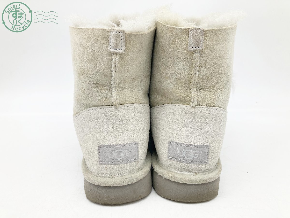 2402283777　♭ UGG アグ ムートンブーツ 靴 シューズ ボア グレー系 冬物 ウィンター 24cm レディース 中古_画像5