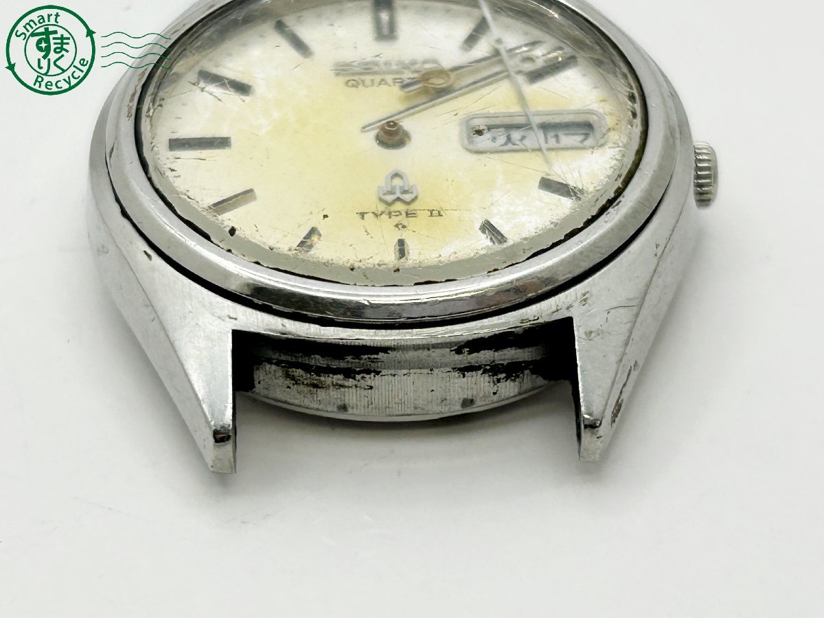 2402534977　◇ SEIKO セイコー TYPEⅡ タイプ2 7546-7100 ジャンク 文字盤難あり フェイスのみ メンズ QUARTZ QZ 腕時計 中古_画像6