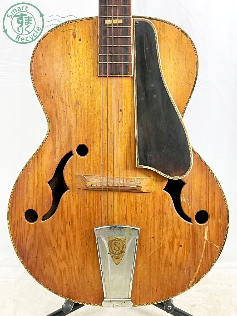 2402424943　■ SUZUKI GUITAR 木曽鈴木バイオリン No.5 ピックギター 1961年製 ビンテージ 弦楽器 現状品 ジャンク_画像3