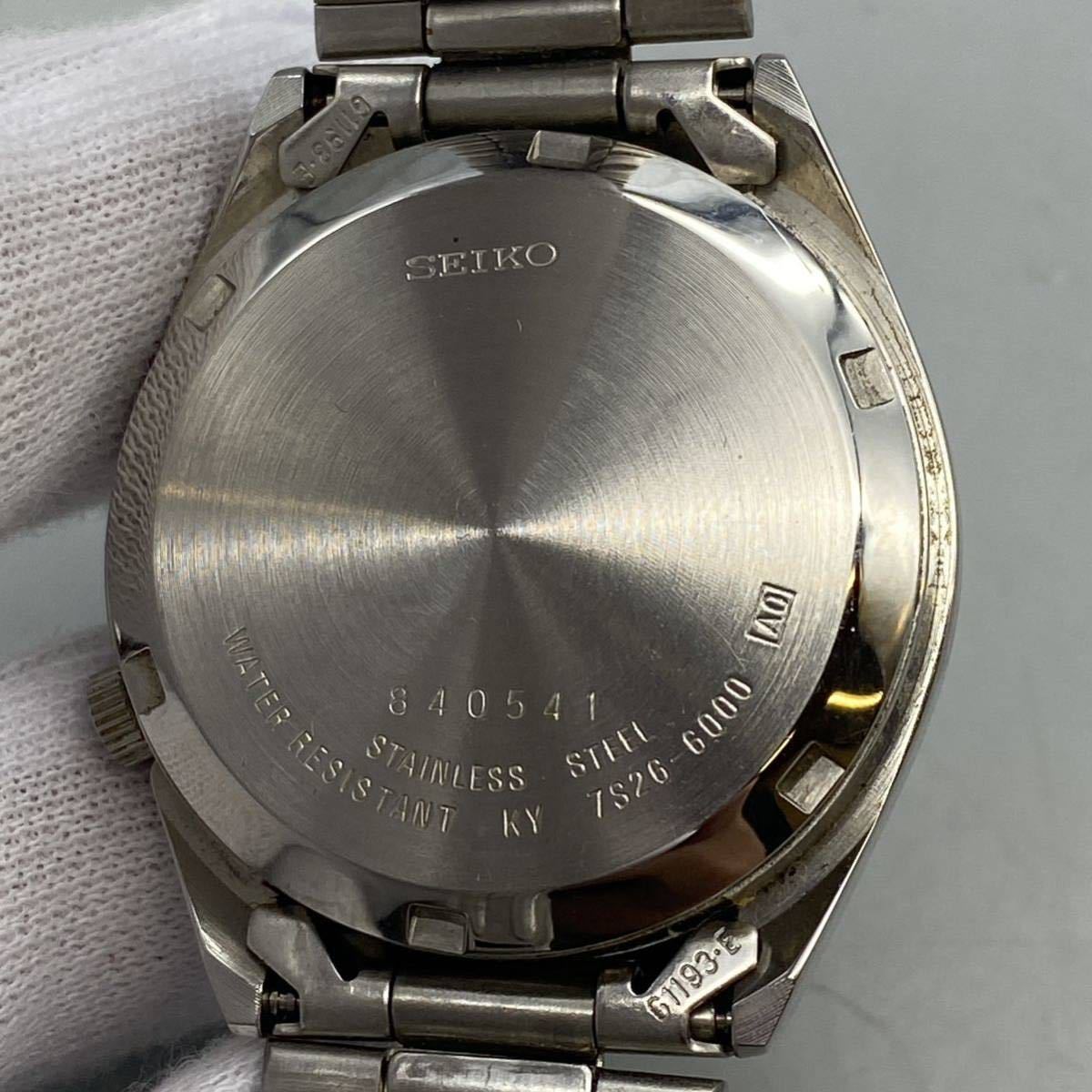 【Q-148】　可動品　SEIKO セイコー 840541 自動巻き 腕時計 シルバーカラー 17号 総重量72.6g 直径34.2㎜ _画像3
