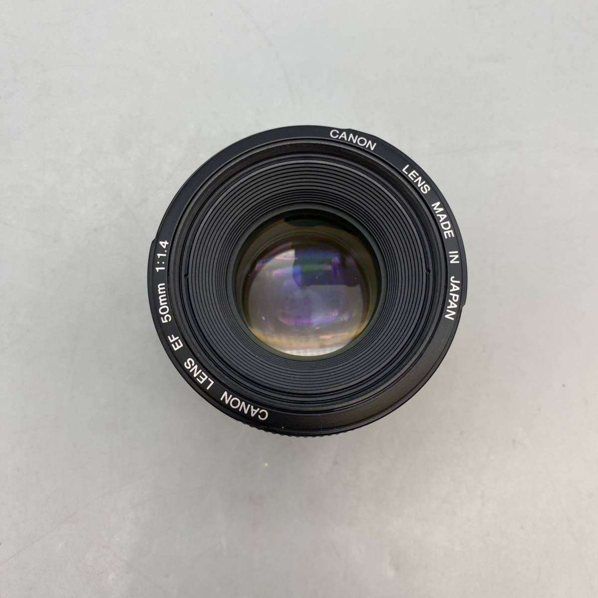 【P-16】Canon キャノン ウルトラソニック LENS EF 50㎜1:1.4 レンズ レンズカバー 袋付き 傷有り_画像2