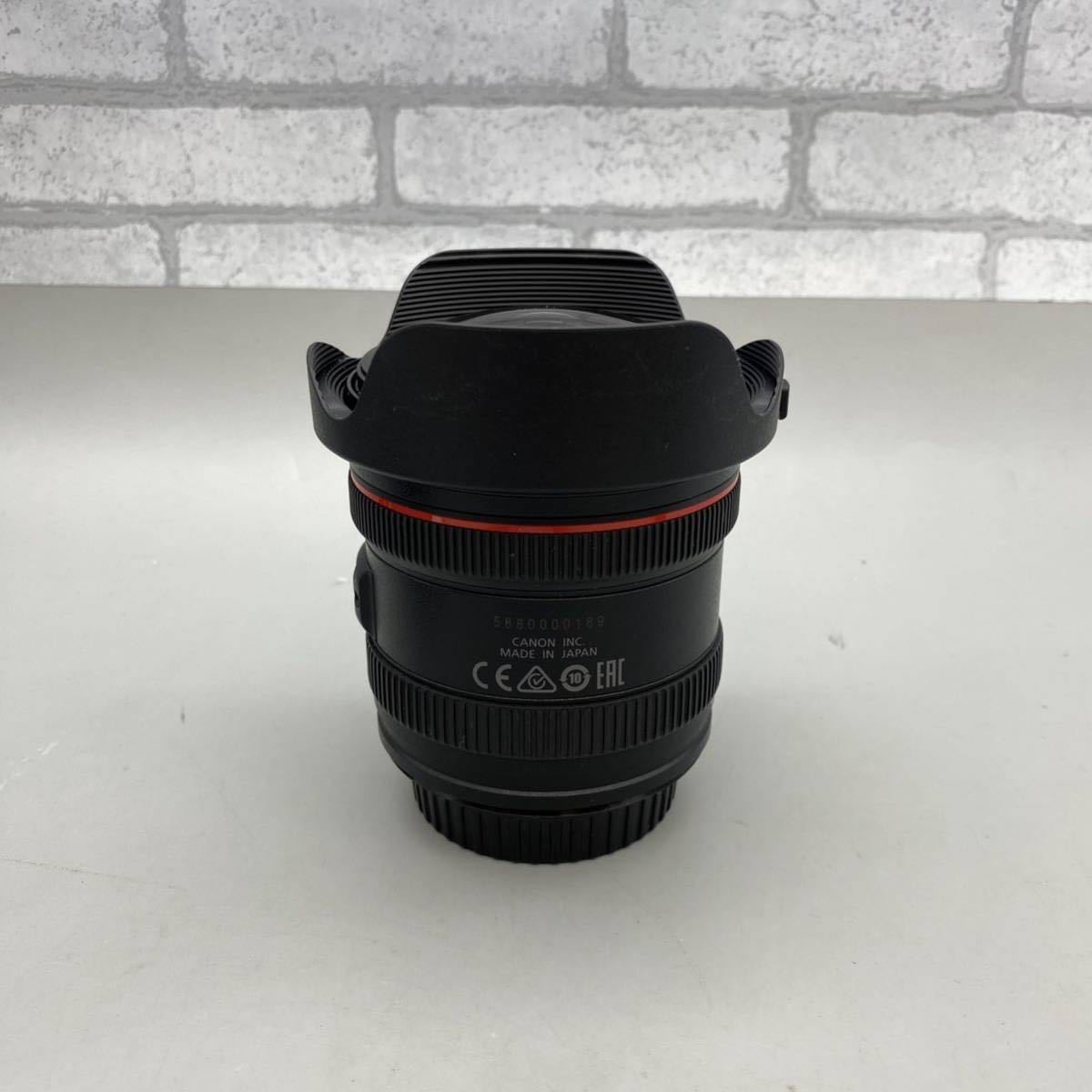 【P-14】Canon キャノン EW-77 FISHEYE ZOOM LENS EF 8-15㎜ 1:4 L USM カメラレンズ レンズカバー ケース付き 動作未確認_画像5