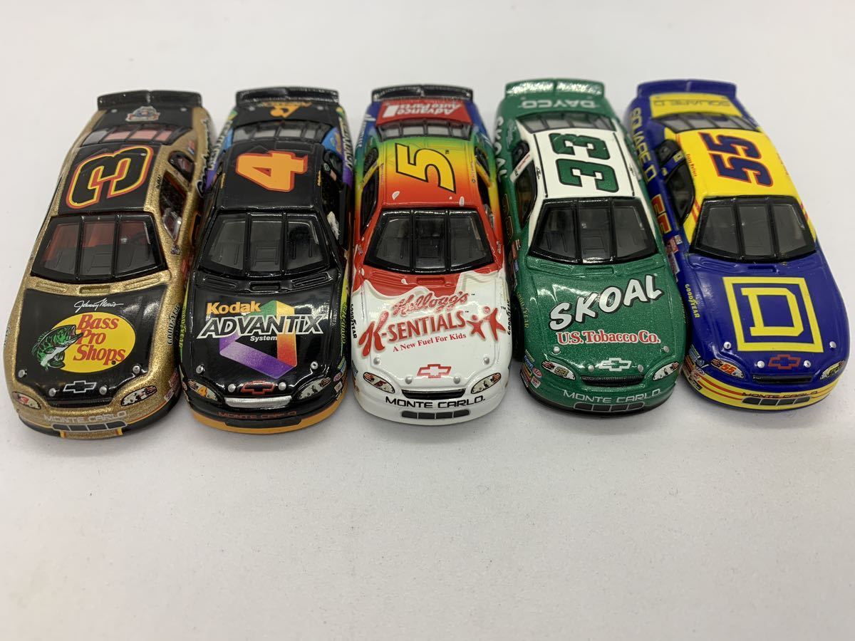 nascar1/64 ナースカーミニカー シボレー CAR NO3・4・5・33・55 アクション製 5台の画像2