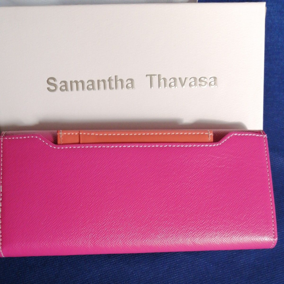 Samantha Thavasa 長財布 財布 牛革 カード入れ　パスケース セット 新品 ピンク サマンサタバサ　ギフトボックス