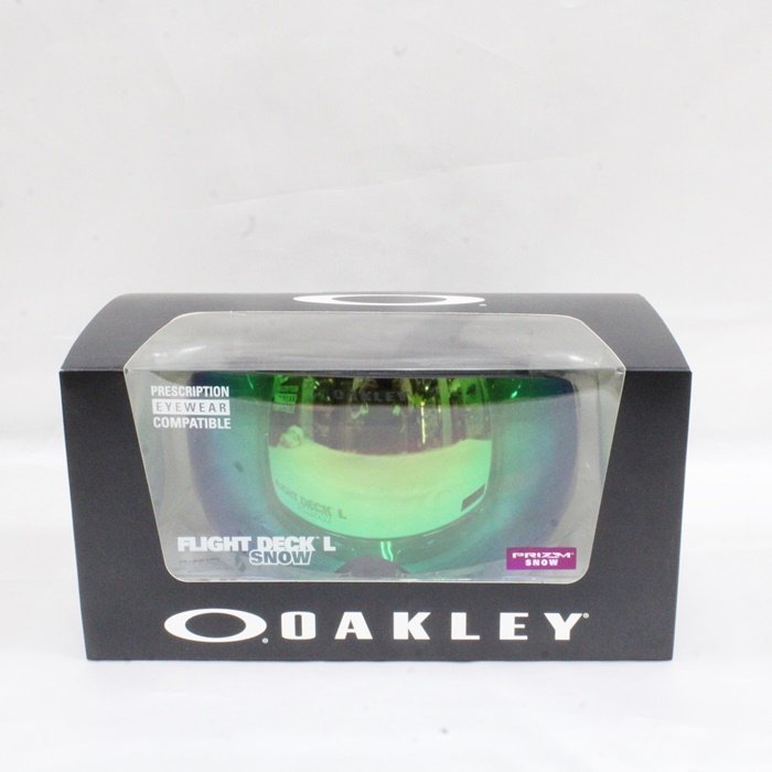 OAKLEY オークリー スノーゴーグル 0OO7050 70508900 FLIGHT DECK L MatteBlk w/Prizm Jade GBL☆_画像1