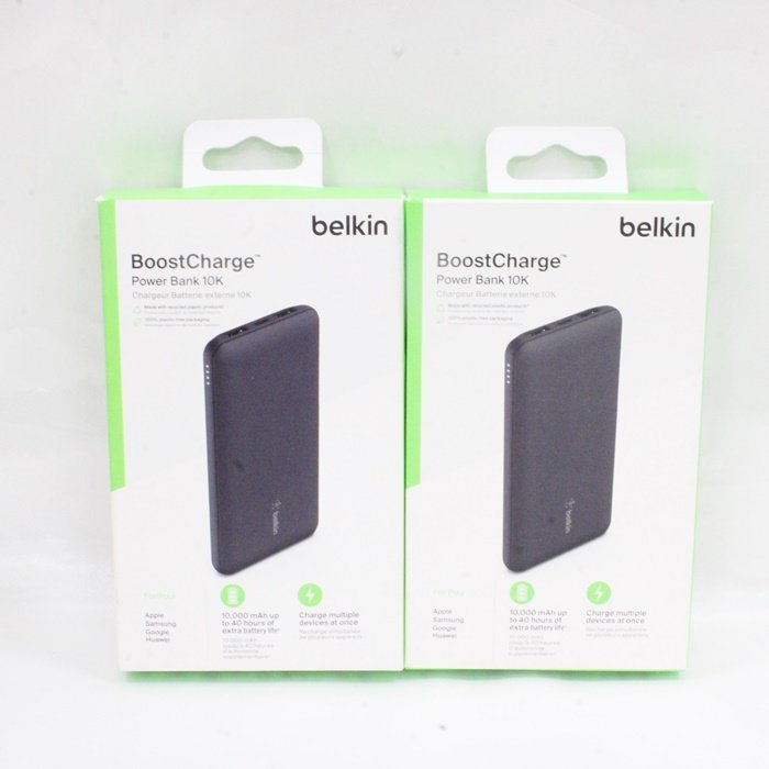 belkin モバイルバッテリー 10,000mAh BOOST CHARGE Power Bank 10K 2個セット 未使用品☆◆1の画像1