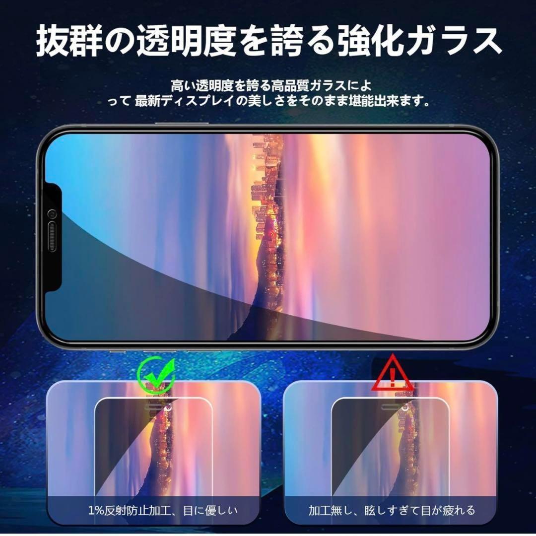 Iphone 13Pro 覗き見防止フィルム　全面保護ガラスフィルム　2枚入り　アイホン13プロ　保護フィルム　スピード発送　最短翌日到着可能_画像7