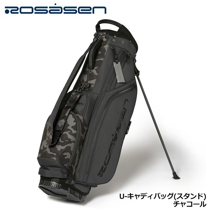 ロサーセン 046-11201 スタンド型 キャディバッグ （18）チャコール 口径 8.5型 3.2Kg 47インチ対応 5分割 Rosasen 即納