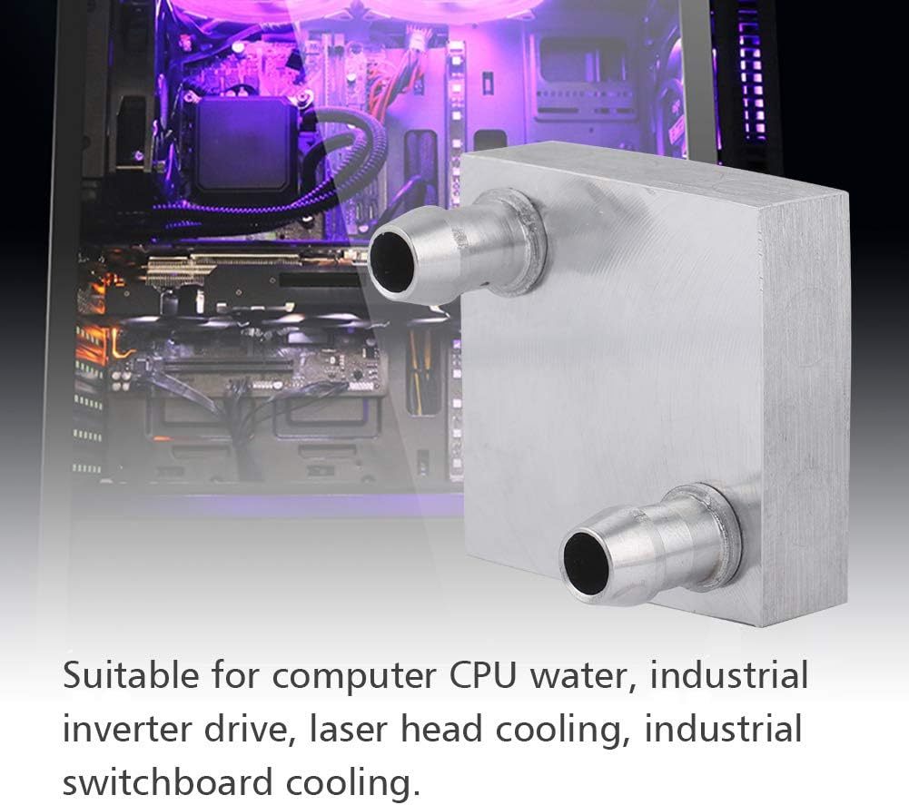  water cooling block Acouto 40x40mm aluminium CPU radiator water cooling head CPU water cooling block computer CPU