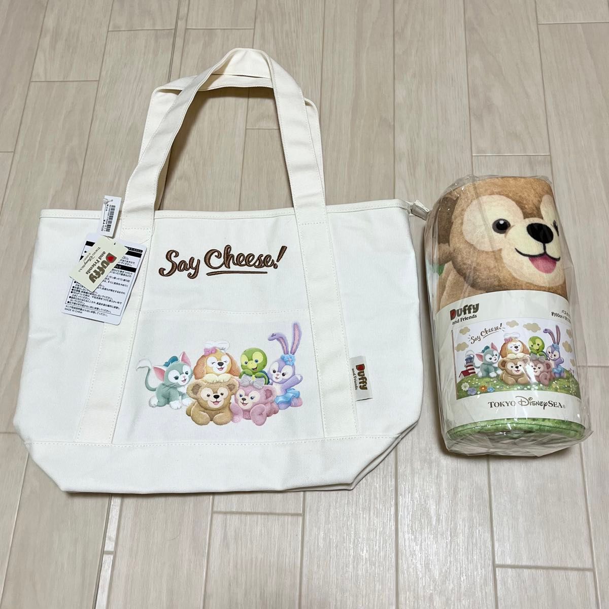 【2点セット】ダッフィーフレンズ　トートバッグ  ダッフィー　バスタオル　セイチーズ　新品