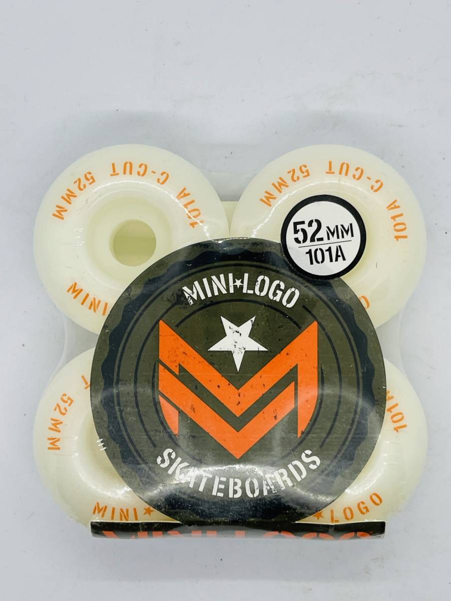 在庫処分　40％OFF　MINI-LOGO ミニロゴ 101A　52mm ハードウィール 白色　スケートボード　スケボー_画像1