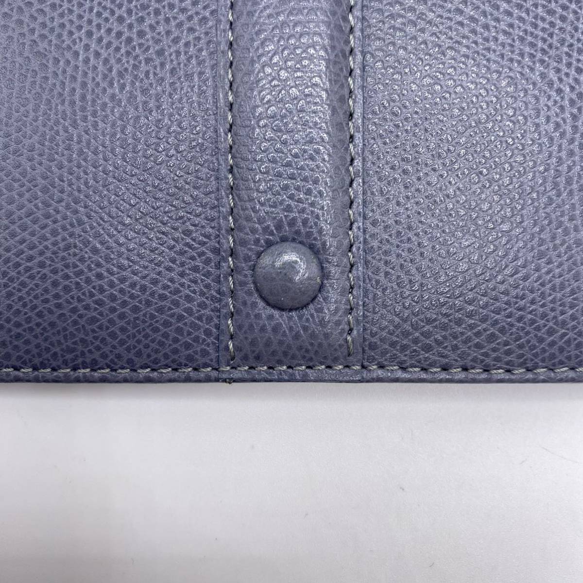 □8516 GIORGIO ARMANI ジョルジオ・アルマーニ ミニ財布 ミニウォレット カード入れ 小銭入れ お札入れあり ウィメンズ グレー レザー_画像2