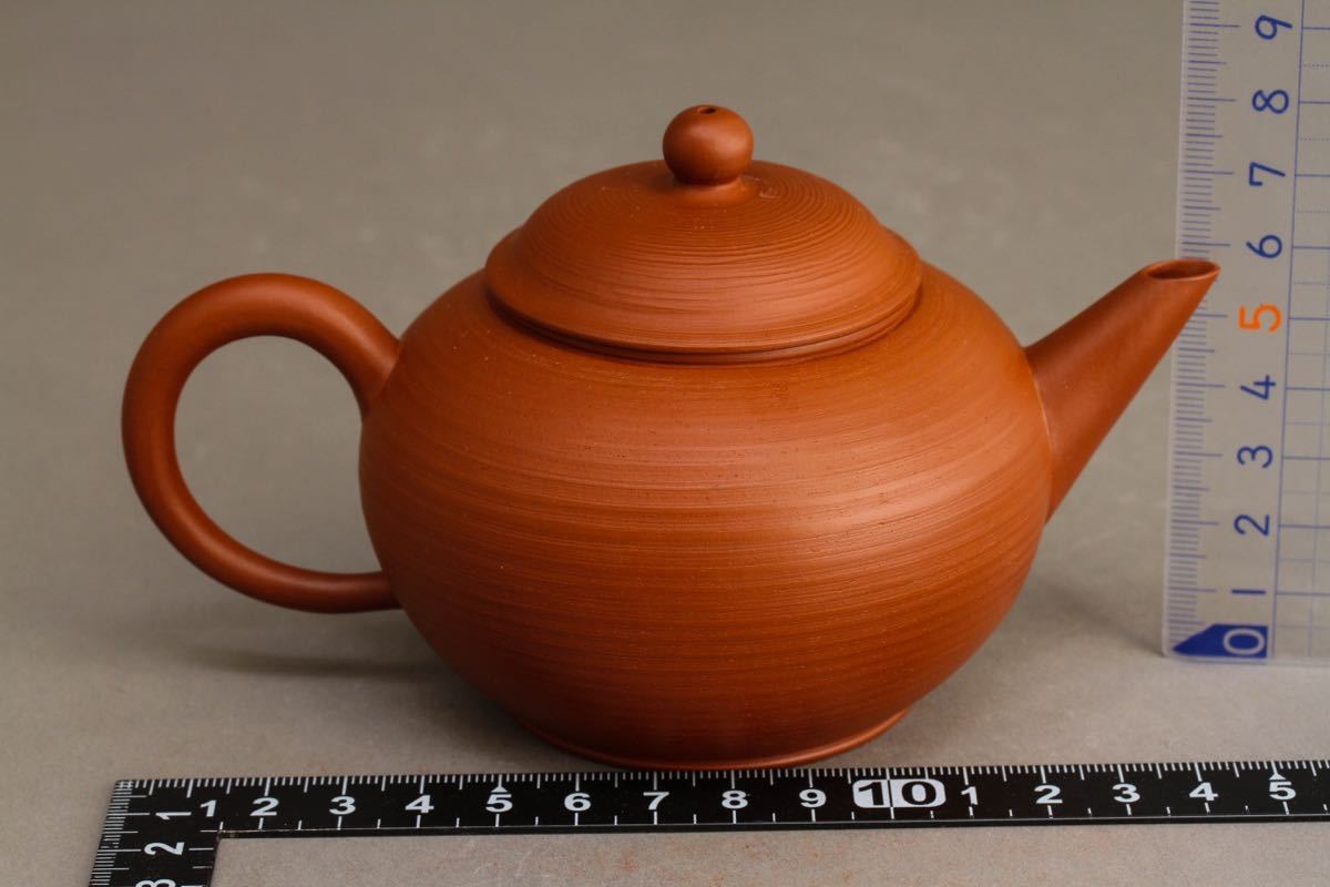 【古】980 在銘 王金川 朱泥 急須 中国宜興 中国美術 煎茶道具 の画像9