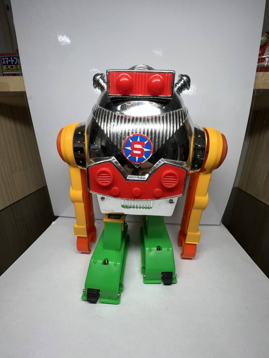 ス－パ－ロボット大回転シルバ－ トミー 乾電池駆動 アンティ－ク ビンティジ プラスチックの画像1