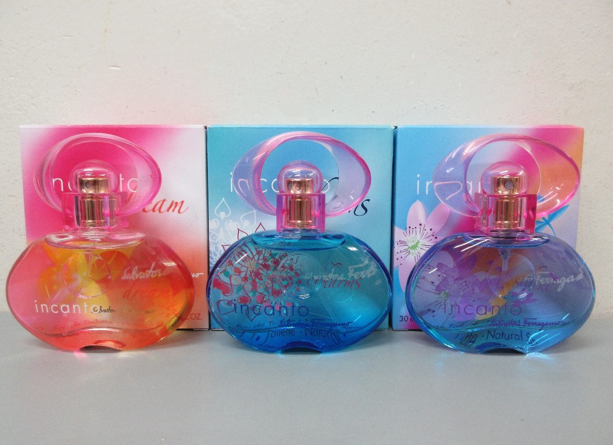 Salvatore Ferragamo サルヴァトーレ フェラガモ incanto インカント 3本セット shine シャイン charms チャーム dream ドリーム 各30ml_画像1