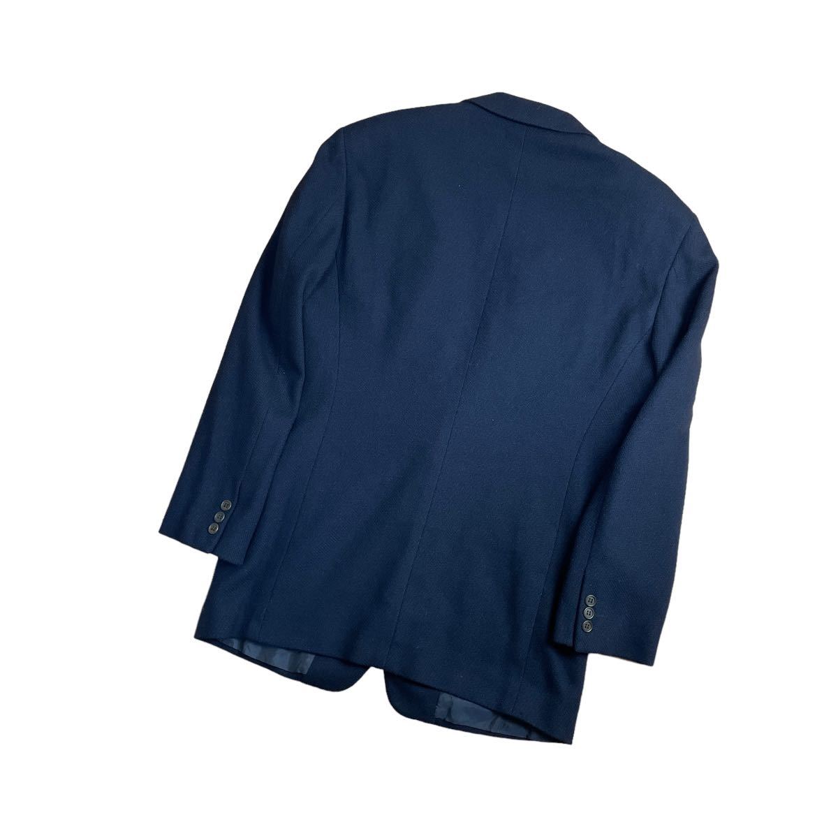 GIORGIO ARMANI ジョルジオアルマーニ テーラードジャケット ネイビー 紺 イタリア製 48 XL ビジネス紳士 1スタ(1円スタート)_画像6