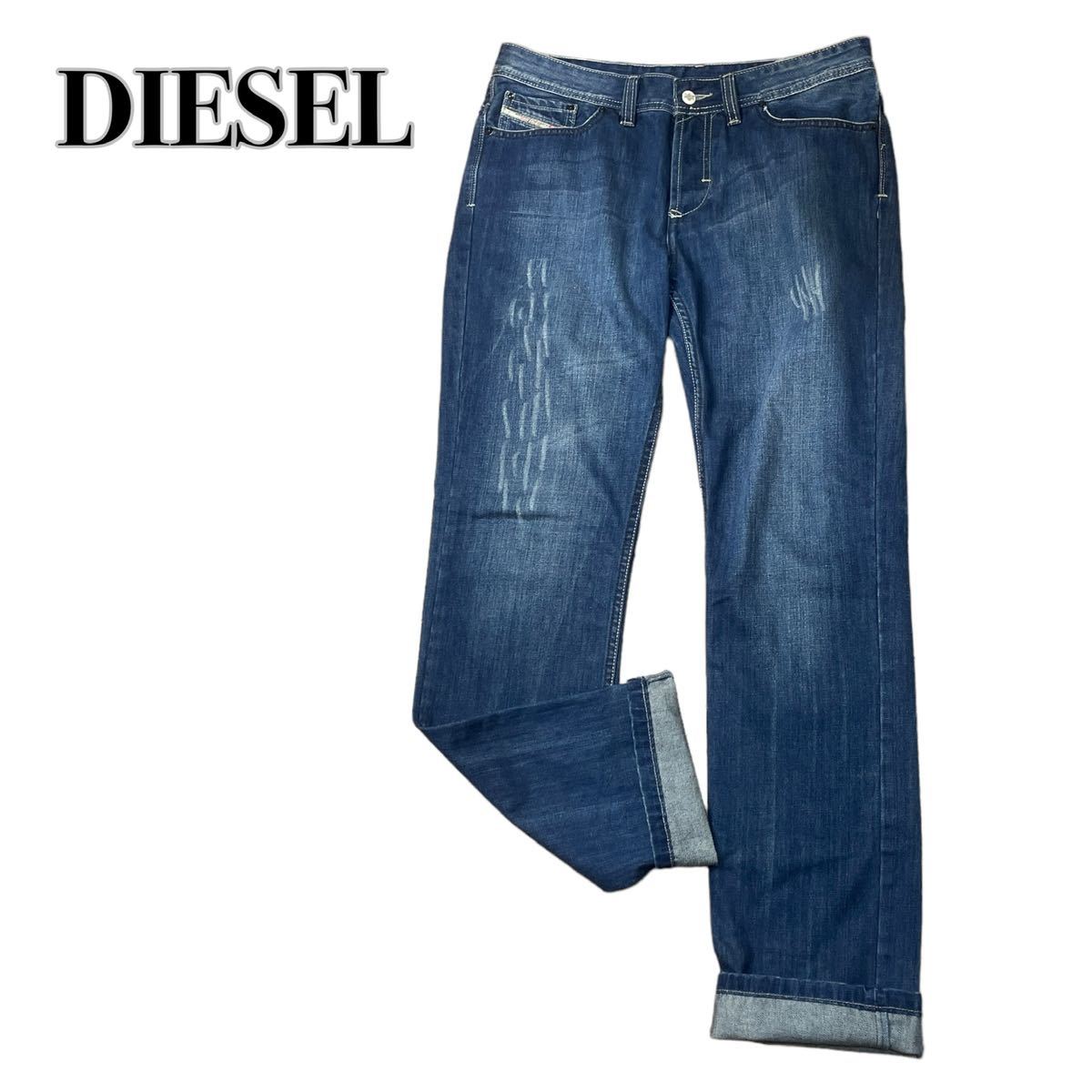 DIESEL ディーゼル デニム ジーンズ パンツ プレートロゴ w34 L34_画像1