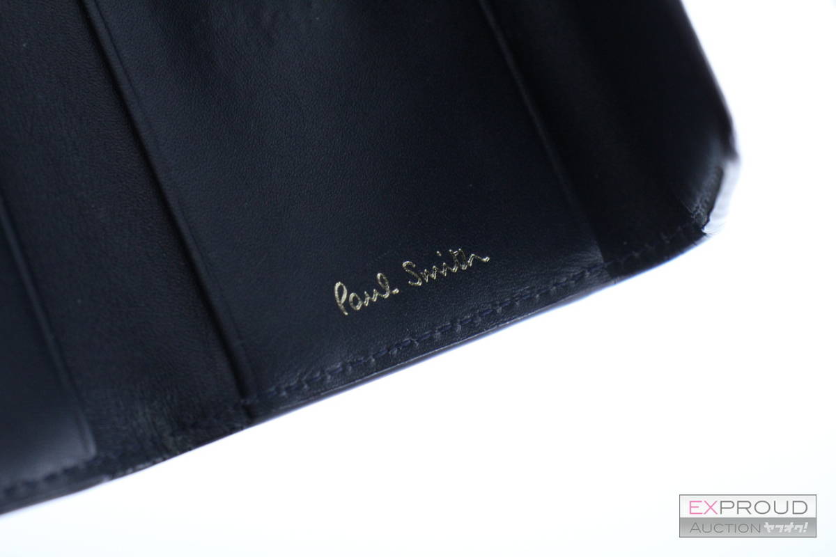 良品★Q05 Paul Smith ポールスミス キーケース ネイビー 4連キーケース キーケース pwd650 約6.5×10.5×1.5cm 正規品 ブランド小物 鍵_画像8