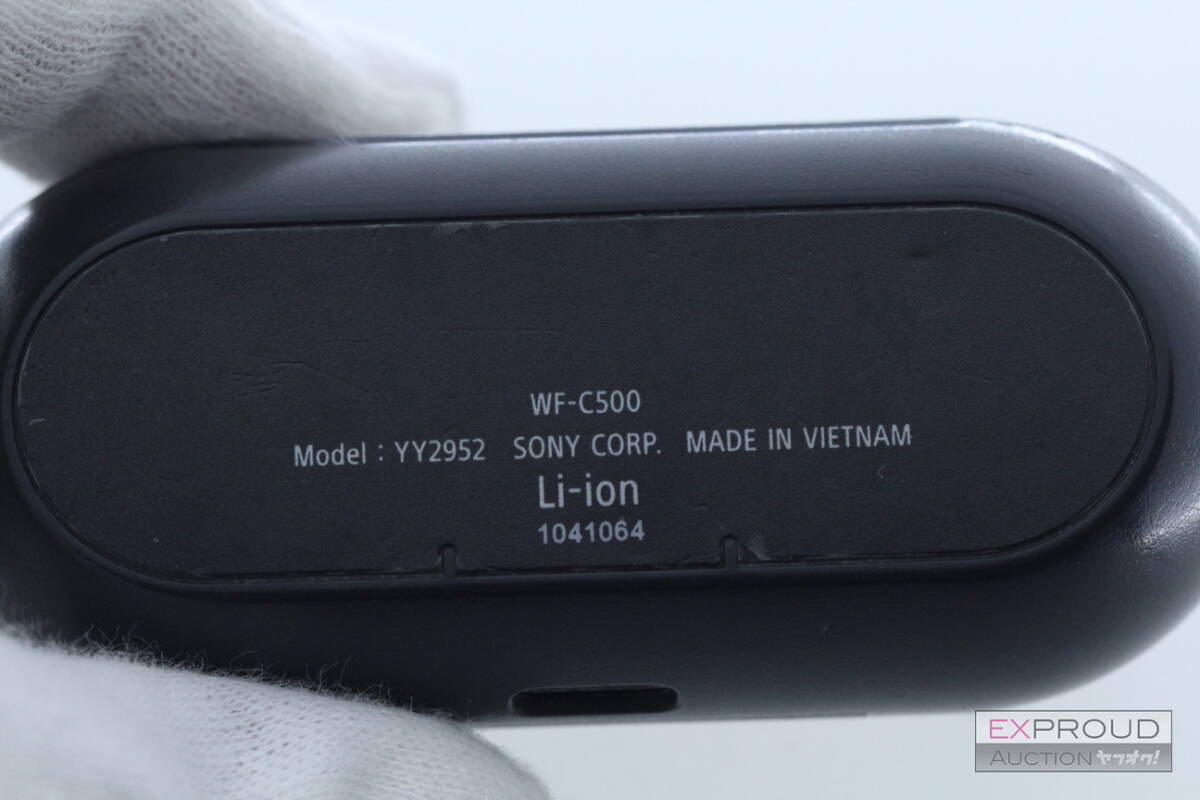 良品★Q04 SONY ソニー ワイヤレスステレオヘッドセット WF-C500 コンパクトモデル ブラック イヤホン Bluetooth IPX4防水 動作確認済みの画像6
